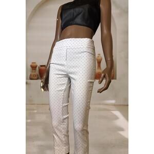 White Polka Dot capris stretchy size 4